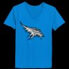 Ladies’  Junior Fine Jersey V-Neck Longer Length T-Shirt Thumbnail