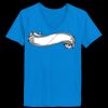 Ladies’  Junior Fine Jersey V-Neck Longer Length T-Shirt Thumbnail