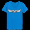 Ladies’  Junior Fine Jersey V-Neck Longer Length T-Shirt Thumbnail