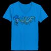Ladies’  Junior Fine Jersey V-Neck Longer Length T-Shirt Thumbnail