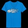 Ladies’  Junior Fine Jersey V-Neck Longer Length T-Shirt Thumbnail