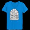 Ladies’  Junior Fine Jersey V-Neck Longer Length T-Shirt Thumbnail