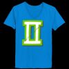 Ladies’  Junior Fine Jersey V-Neck Longer Length T-Shirt Thumbnail