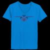 Ladies’  Junior Fine Jersey V-Neck Longer Length T-Shirt Thumbnail