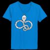 Ladies’  Junior Fine Jersey V-Neck Longer Length T-Shirt Thumbnail