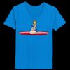 Ladies’  Junior Fine Jersey V-Neck Longer Length T-Shirt Thumbnail