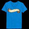 Ladies’  Junior Fine Jersey V-Neck Longer Length T-Shirt Thumbnail