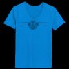 Ladies’  Junior Fine Jersey V-Neck Longer Length T-Shirt Thumbnail