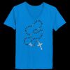 Ladies’  Junior Fine Jersey V-Neck Longer Length T-Shirt Thumbnail