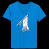 Ladies’  Junior Fine Jersey V-Neck Longer Length T-Shirt Thumbnail