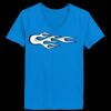 Ladies’  Junior Fine Jersey V-Neck Longer Length T-Shirt Thumbnail