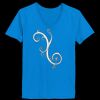 Ladies’  Junior Fine Jersey V-Neck Longer Length T-Shirt Thumbnail