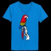 Ladies’  Junior Fine Jersey V-Neck Longer Length T-Shirt Thumbnail