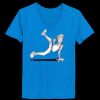 Ladies’  Junior Fine Jersey V-Neck Longer Length T-Shirt Thumbnail