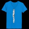 Ladies’  Junior Fine Jersey V-Neck Longer Length T-Shirt Thumbnail