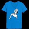 Ladies’  Junior Fine Jersey V-Neck Longer Length T-Shirt Thumbnail
