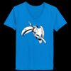 Ladies’  Junior Fine Jersey V-Neck Longer Length T-Shirt Thumbnail