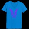Ladies’  Junior Fine Jersey V-Neck Longer Length T-Shirt Thumbnail