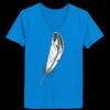 Ladies’  Junior Fine Jersey V-Neck Longer Length T-Shirt Thumbnail