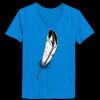 Ladies’  Junior Fine Jersey V-Neck Longer Length T-Shirt Thumbnail