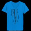Ladies’  Junior Fine Jersey V-Neck Longer Length T-Shirt Thumbnail