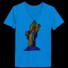 Ladies’  Junior Fine Jersey V-Neck Longer Length T-Shirt Thumbnail