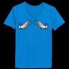 Ladies’  Junior Fine Jersey V-Neck Longer Length T-Shirt Thumbnail
