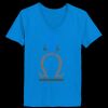 Ladies’  Junior Fine Jersey V-Neck Longer Length T-Shirt Thumbnail