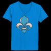 Ladies’  Junior Fine Jersey V-Neck Longer Length T-Shirt Thumbnail