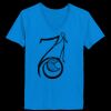 Ladies’  Junior Fine Jersey V-Neck Longer Length T-Shirt Thumbnail