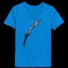 Ladies’  Junior Fine Jersey V-Neck Longer Length T-Shirt Thumbnail