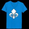 Ladies’  Junior Fine Jersey V-Neck Longer Length T-Shirt Thumbnail