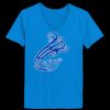 Ladies’  Junior Fine Jersey V-Neck Longer Length T-Shirt Thumbnail