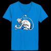 Ladies’  Junior Fine Jersey V-Neck Longer Length T-Shirt Thumbnail
