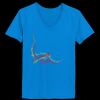 Ladies’  Junior Fine Jersey V-Neck Longer Length T-Shirt Thumbnail