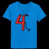 Ladies’  Junior Fine Jersey V-Neck Longer Length T-Shirt Thumbnail