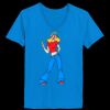 Ladies’  Junior Fine Jersey V-Neck Longer Length T-Shirt Thumbnail