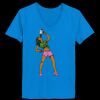 Ladies’  Junior Fine Jersey V-Neck Longer Length T-Shirt Thumbnail